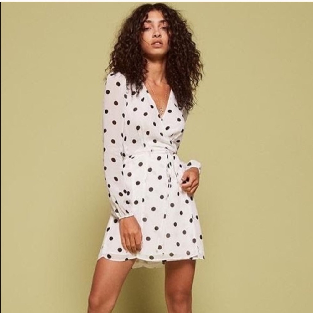 Reformation Collins Polka Dot Dress S